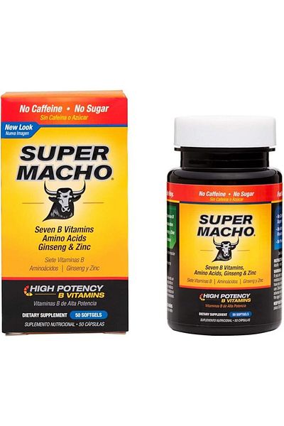 De La Cruz DELA CRUZ-SUPER MACHO HIGH POTENCY VITAMIN B SOFTGELS 50' s