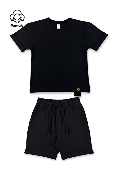 Difa Set de partea de sus și de jos unisex, detaliat cu nasturi, fată de vară...