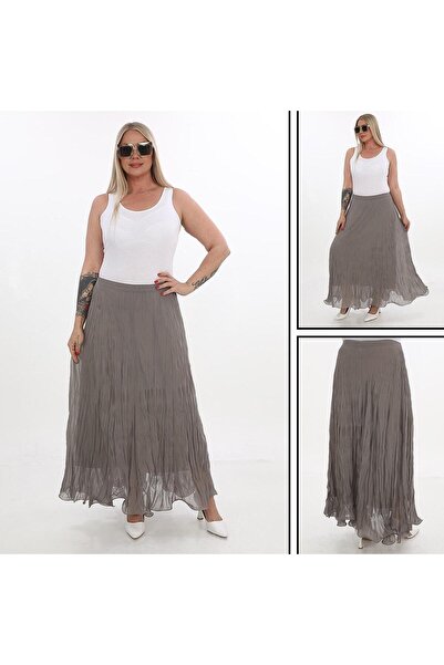 Lucia Fashion Kadın Volanlı Şifon Etek