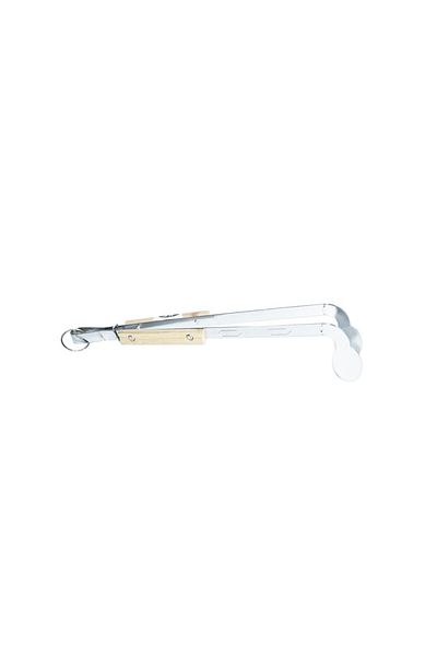 HF Multi-purpose steel tongs with wooden handle, 38 cm