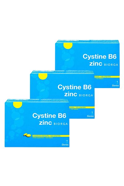 CYSTINE Cysteine B6 Zinc 120 Tablets - 3 Packs