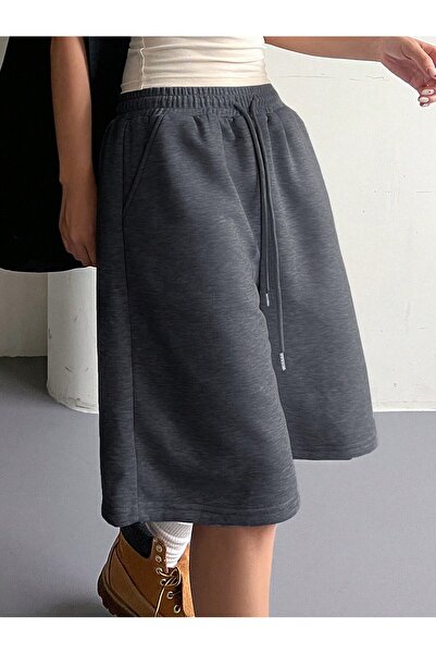 Tarzsokak شورت رياضي نسائي بلون سادة وخصر برباط للصيف