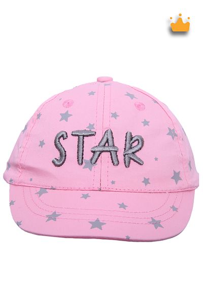 Kitti 1-4 Years 46cm Baby Girl Child Star Adjustable Velcro Hat Cap Cap Rose Y91004