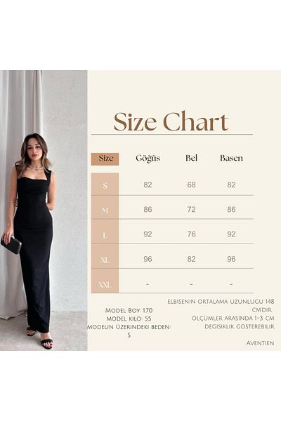 Aventien Rochie maxi neagră cu detaliu drapat