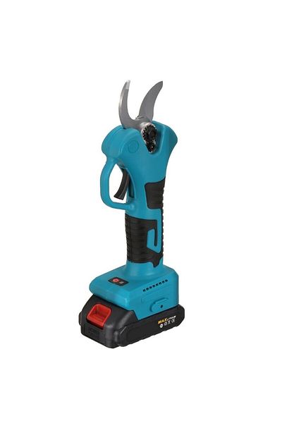 MACVI Foarfeca Electrica Gradinarit Macvi® 48V, 2 Baterii, 2 Lame Otel Carbon , Vie si Crengi, Albastru