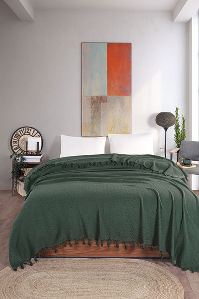 Lorateks Aethra 180X220Cm Single Bedspread with Fringes |   Dowry |   Gift
