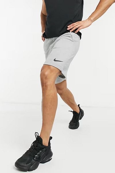 Nike Ανδρικό γκρι Dri Fit Fleece Κοντό αθλητικό σορτς - Γαλλικό πετσέτα