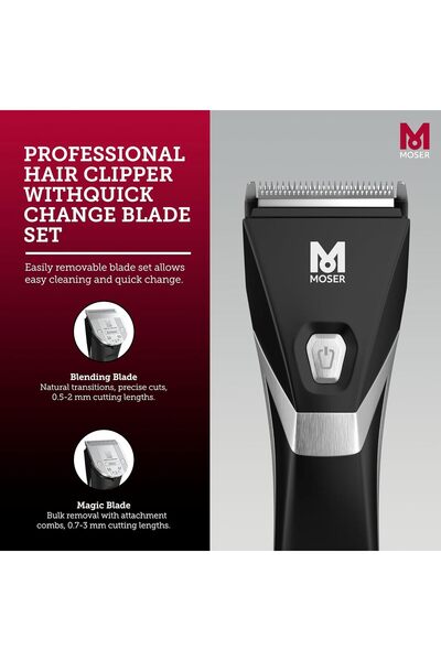 Moser Kuno Professional Cordless Clipper For Men (MADE IN GERMANY)