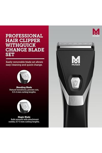 Moser Kuno Professional Cordless Clipper For Men (MADE IN GERMANY)