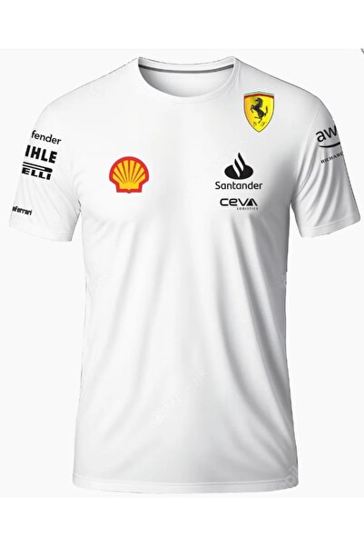 YOHO SPORT Scuderia F1 takım Unisex T-shirt unisex ön ve arka baskılı %100 pamuk