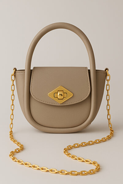 ROYAL LADYS Geantă de umăr mică pentru femei cu curea cu lanț auriu