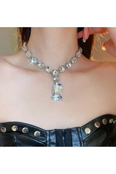 Dgt Luxury Japon-Kore Tarzı, Gösterişli, Işıltılı, Yapay Elmas Kolye-Gerdanlık, Parti, Eğlence, Kostum