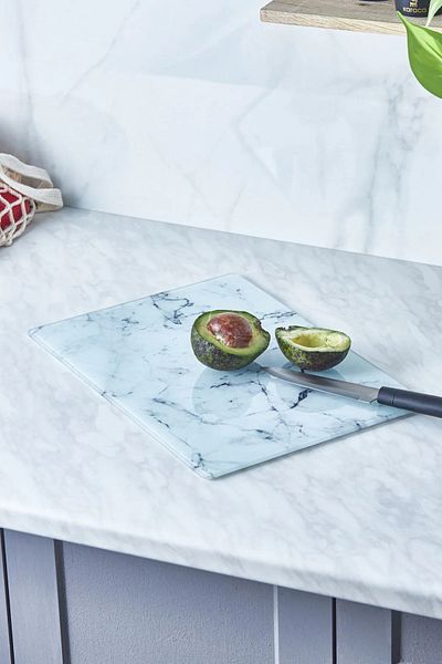Karaca Deep Glass Cutting Board 35 Cm, Antibacterial, Presentation Board