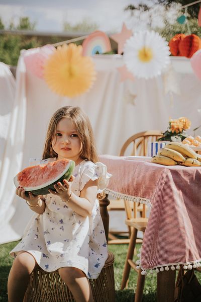 Kirazkids Φόρεμα για κορίτσια με μοτίβο βατόμουρου 100% βαμβακερό μανίκι
