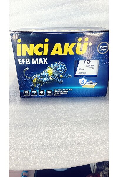 İnci 75 AMP EFB MAX AKÜ