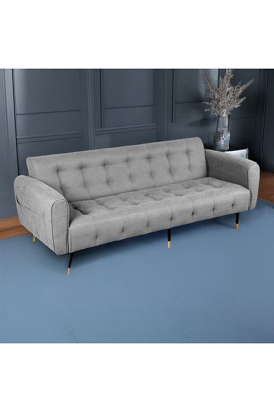 BACK COMFORT SleepEase Linen Sofabed – Convertible 2in1 Couch & Bed