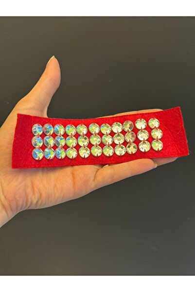 Gönülden Tasarım PERLIRANI CRVENI AMBLEM APLIKACIJA 18X6 CM