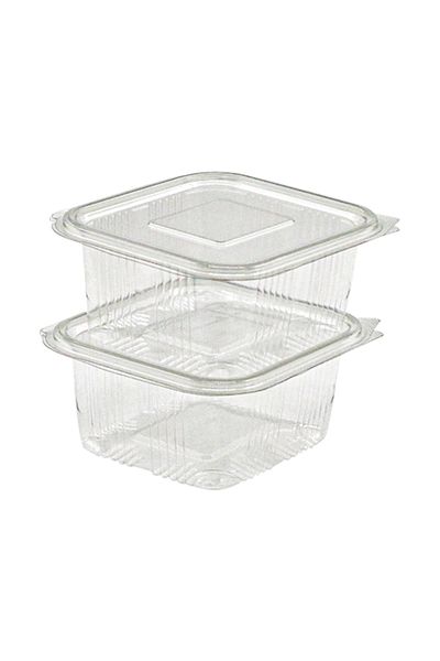 YOK YOK AMBALAJ Disposable Storage Container with Plastic Lid Leak Proof Container 250 ml 25 Pieces