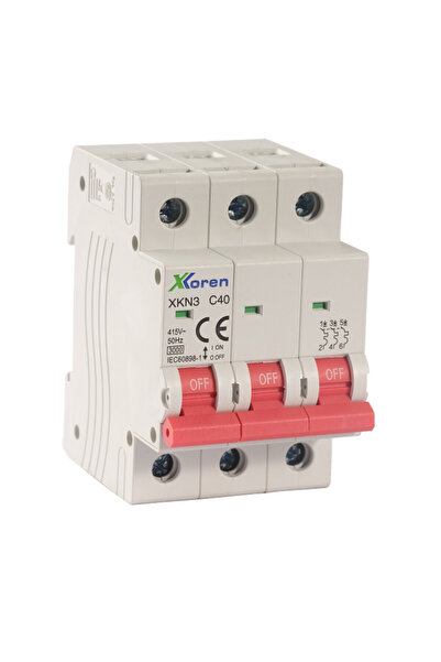 xkoren 3Ka 3P C Type 50A Automatic Fuse(4 Pcs)(Box)