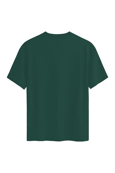 SOFTWAY Unisex Crew Neck 100% Organic Cotton Thick Textured California Printed Oversize T-Shirt - Dark Ye