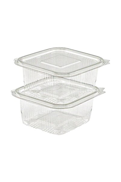YOK YOK AMBALAJ Disposable Storage Container with Plastic Lid Leak Proof Container 250 ml 100 Pieces