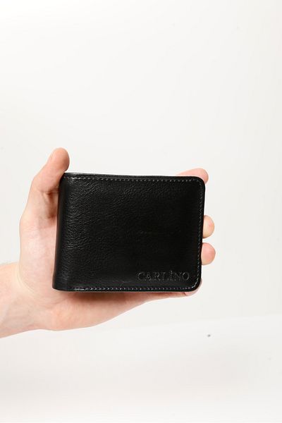 Fjellor Men's Black Vegan Leather Horizontal Classic Wallet