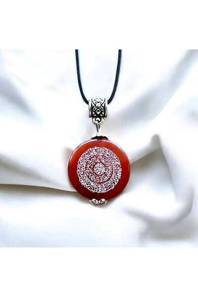 İKİZLER DOĞAL TAŞ Yemeni Armor Hilye-I Şerif Agate Stone Natural Stone Necklace with Prayer