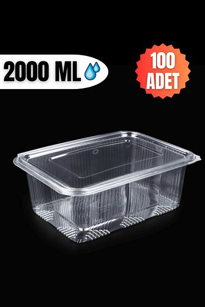 YOK YOK AMBALAJ 2000 Gr Cc 100 Pieces Plastic Leak Proof Lid Cap