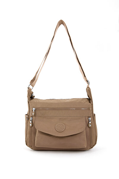 Sanmorris Kadın Suya Dayanıklı Krinkıl Kumaş Çok Gözlü Ayarlanabilir Çapraz A...