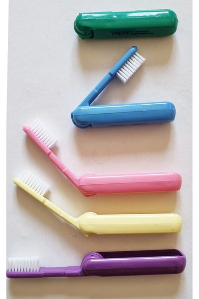 Mahi Max Toothbrush Vepa Pocket Pocket Size Travel Type - Pink Color 1 Piece