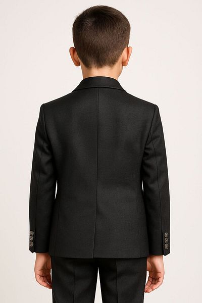 SIRRI Boy's Groom Suit – Shawl Collar, Chain, Bow Tie - 6 Pieces (1-14 Years)