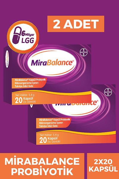 Seddar Collection Mirabalance Probiotic 20 Capsules 2 Pieces