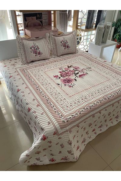 Sudemhome King Size Double Dowry Bedspread and Pillowcase Set 250*260 cm
