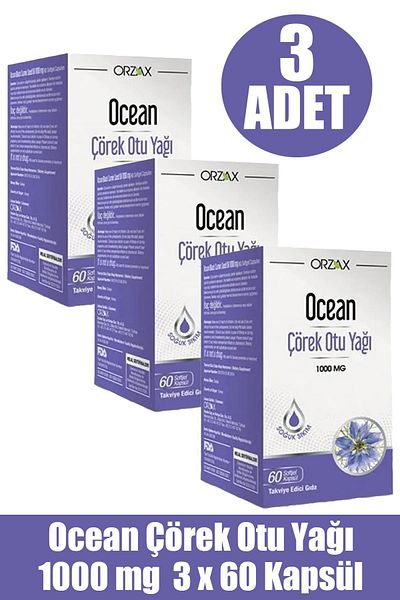 Seddar Collection Ocean black seed oil 1000 mg 60 capsule 3 pieces