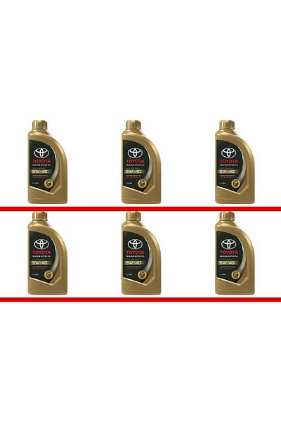 Toyota Genuine Toyota Motor Oil 5w-40 (6 x 1L) - Reliable protection and superior engine performance