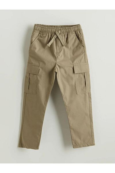 LC Waikiki Lcw Kids Khaki Elastic Waist Boys Cargo Pants