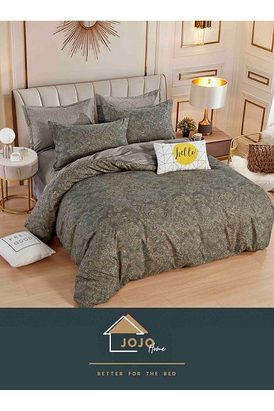 JOJO Elegant Linen Set for Double Bed Made of Fine Cotton, consisting of 6 pieces, 230x250cm