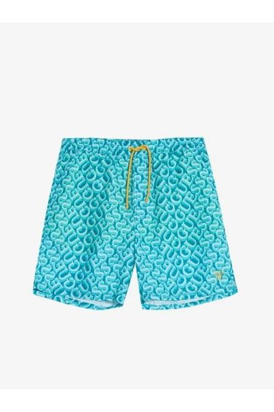 Guess Ανδρικό γκρι μαγιό Swimtrunk Medium Aop F4gt06wg2a2-p7vv