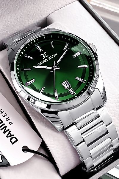 Daniel Klein Premium Gift Men's Wristwatch Waterproof Silver Color Steel Band + Gift Bracelet Dker2057C4