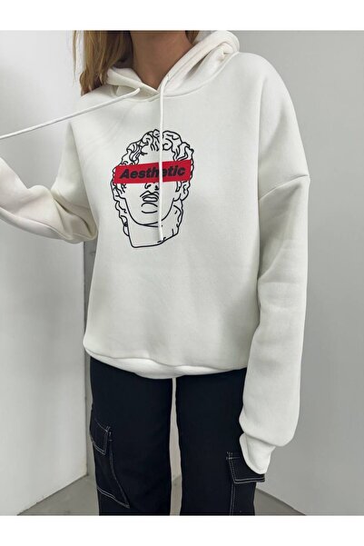 Oyer Moda Women's Hooded Printed Sweatshirt