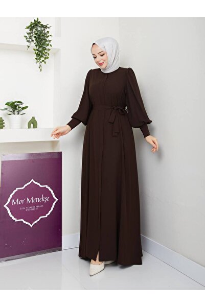 Mor Menekşe Eva model Ferace