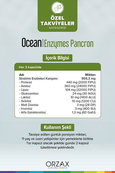 Seddar Collection Ocean Enzymes Pancron 60 Capsules 2 Pieces