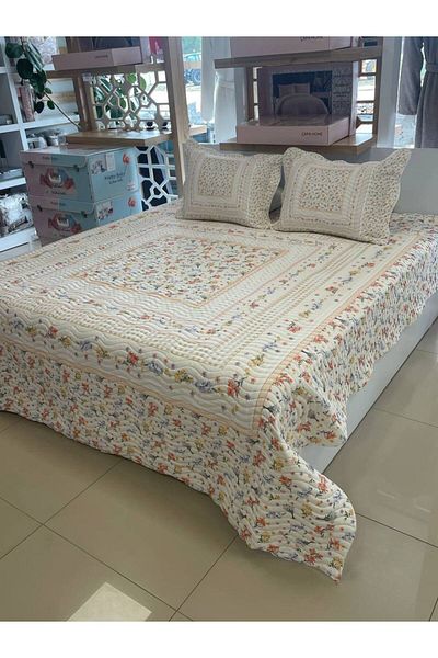 Sudemhome King Size Double Dowry Bedspread and Pillowcase Set Silvia 250*260 cm