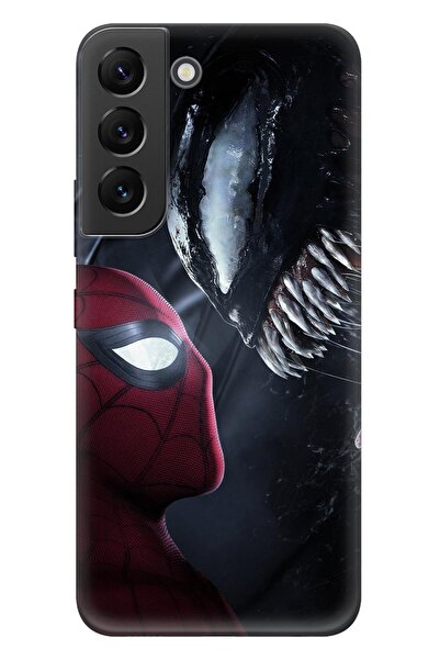 Lopard Case for Samsung Galaxy S22 Plus Non-Peeling Covers 25 Venom Spiderman Black Red