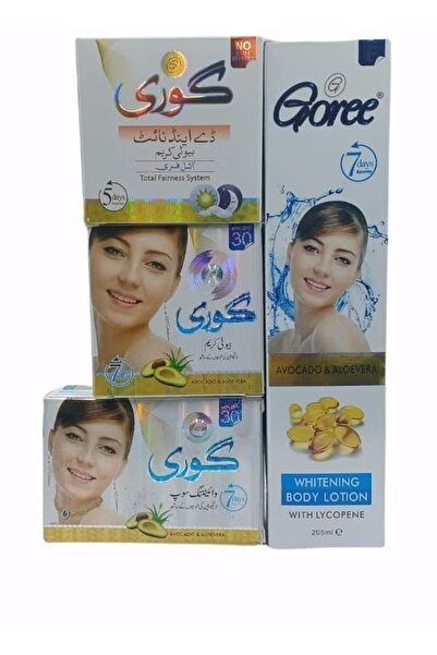 goree مجموعة كريم ليلي ونهاري ولوشن وصابون من جوري