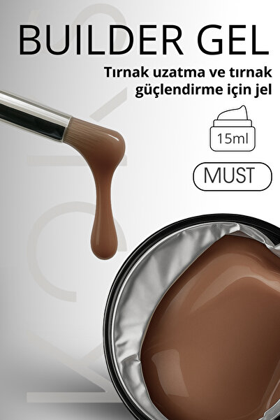 KOKS Builder Jel Gel Must 15 Ml– Tüm Türlerde Tırnak Uzatma Için Uygun Çok Am...