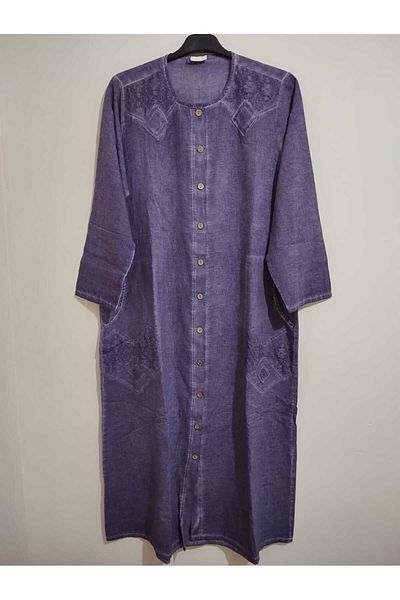 anne moda ankara 1St Quality, Washed Cotton, Buttoned Ferace/Pardesu