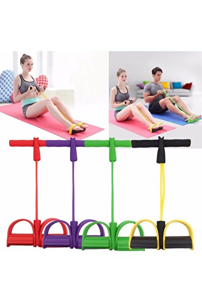 Fitness Max Portable Resistance Bands Loop Pedal Muscle Building - Red