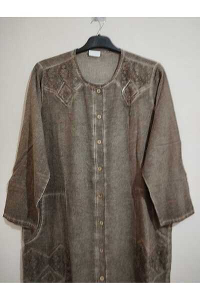 anne moda ankara 1St Quality, Washed Cotton, Buttoned Ferace/Pardesu