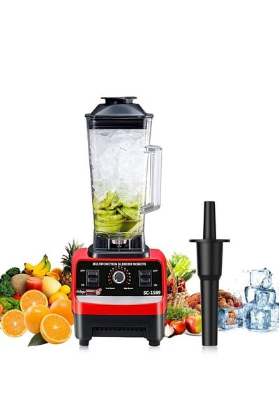 Silver Crest 2 in 1 4500W Commercial Blender & Grinder – 15-Speed Ice Crusher, Juicer, 2.5L Capacity